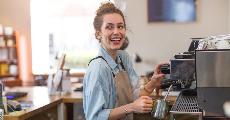 Barista at work